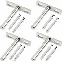 Floating Shelf Bracket - 3 Inch Hidden Support Bracket - For Wood Floating Shelves - Indoor Home Office Kitchen Bathroom - 4 Pieces