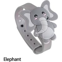 Éléphant - Bracelets Répulsifs Anti-moustiques Pour Enfants, En Silicone, Mignon, Dessin Animé, Tueur D'insec