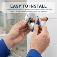 2 x Stainless Steel Pipe Cover Rosette 80 mm, Inner Hole 21 mm, Height 6 mm, Hole Cover for Tap, Corner Valve, Radiator, Fitting and Pipes, Bathroom, Washbasin