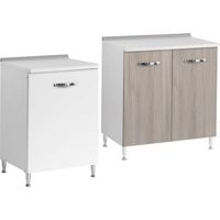 MOBILE BASE PER CUCINE COMPONIBILI L.60 x P.50 x H.85. - 1 anta - col. bianco