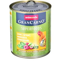 Animonda GranCarno Hundenassfutter Adult Superfoods getreidefrei 800 g Huhn