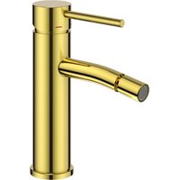 Miscelatore monocomando bidet jazz installazione rapida piletta click clack finitura- oro lucido - confezione 1