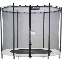 Filet de protection pour trampoline rond Ø 426cm – Arceau en fibre de verre – Ouverture par fermeture éclair – 8 capuchons inclus – Kangui