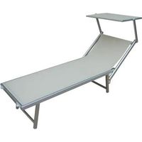 Amicasa Lettino Bagnino aluminium blanc léger moderne