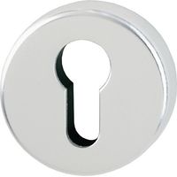 Paire de rosaces de clé 42KVS alu.F1/plaquette naturelle. 9 mm PZ rond