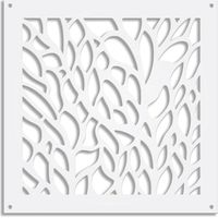 CODIUM - Panneau ajouré en PVC - Brise-soleil - Couleur : blanc - Dimension : 98x98 cm