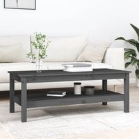 Table basse Table d'appoint pour Salon Chambre - Gris 110x50x40 cm Bois massif de pin BV346840 - BonneVie