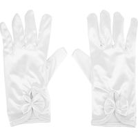 Cute Girls Princess Dress Up Gloves Mittens Cosplay Party Costumes Accessories Birthday Xmas GiftsMilky White