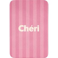 TAPIS DE TOILETTE Rayé - Rose - Chéri 60x90 cm