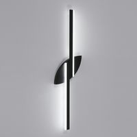 GOECO Applique Murale LED Style Nordique en Acrylique, Noir, 72x20 cm, 14W, Lumière Jour 6500K, 220V, Pour Salon, Couloir, Bureau