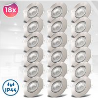 18x Spots LED Encastrés dimmable plafonnier spots encastrés orientables 5W spot spot
