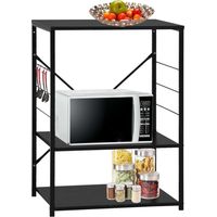 vidaXL Microwave Cabinet Black 60x39,6x79,5 cm Engineered Wood
