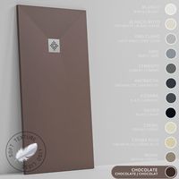 SOULHOME Piatto doccia- Resina -Gel Coat -Texture Liscio Seta -Antiscivolo -Colore Cioccolato - 100X70- Extra piatto 3cm. Standard