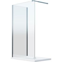 Glaswand 8 mm für Walk-in Dusche Eckvariante, Doppelglas 8 mm umkehrbar CM.90 Glas + Glas 120