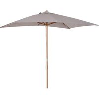 OMBRELLONE DA GIARDINO 2X3 M IMPERMEABILE. IN LEGNO CON COPERTURA RIMOVIBILE IN POLIESTERE. GRIGIO