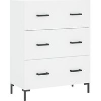 Aparador buffet cómoda mueble mueble de almacenaje organizador cocina salón salón 69,5 x 34 x 90 cm madera contrachapada blanco 020030443