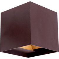 Aplique LED COB “Open” de dos luces (10W 4000K 700lm) – Marrón óxido