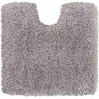 WOHNDIRECT Tapis de bain avec découpe pour WC VIENNA - 1 pièce 45x45 cm, gris