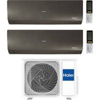 Haier Climatiseur Dual Split Flexis Plus Noir 7+15 Avec 2U50S2SM1FA-3 Inverseur Wi-Fi Classe A++