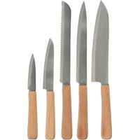 Küchenmesser-Set, 5-teilig, Edelstahl