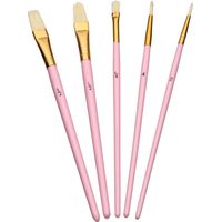 Kitchencraft - Pinceaux de décoration, blanc, 10 cm, 5 Pcs.