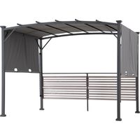 Stahl/Stoff Whirlpool Pergola TITOV in Grau - 270cm x 300cm