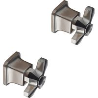 Paar Einbauhähne in der Farbe gebürsteter Stahl mit 1/2"G-Anschlüssen Mamoli 1938 24320000062F edelstahl gebürstet