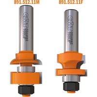991.012.11 2-TEILIGES HARTMETALL-FRÄSERSET FÜR PROFIL - KONTERPROFIL S=8 D=28,7X22