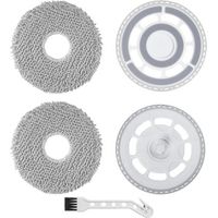 Lingettes avec support de rechange pour Roborock Saros 20 / Saros 10R / Qrevo S5V / Qrevo Curv/Qrevo Curv S5X / Qrevo Edge/Edge S5A Aspirateur, 2 supports de remplacement, 2 lingettes humides