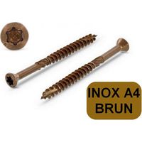 200 vis terrasse inox A4 brunie tête réduite décorative Torx TX25 autoforeuse 5 x 80 mm