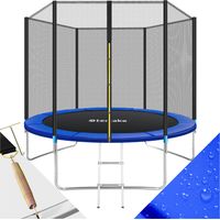 Tectake – Trampoline 305 cm – Charge maximale 150 kg – Hauteur 76 cm – Filet de sécurité résistant – Structure en acier durable