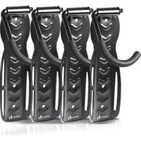 Vounot – Supports muraux pour vélo – Lot de 4 en acier – Charge jusqu'à 30kg – Crochets antidérapants et flancs de protection – Installation facile