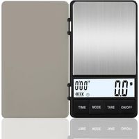 Digital Kitchen Scales with Timer, LCD Display, 1kg/0.1g, Waterproof, for Coffee, Spices, Jam, Powder, Jewelry