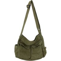 Sac messager Tooling pour hommes et femmes, sac en toile, sac étudiant, sac de ville grande capacité, sac littéraire décontracté en toile verte