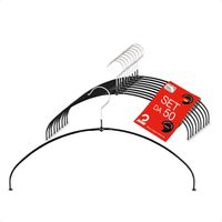 MAWA Grucce Appendiabiti Light, Set di 50 Grucce Salvaspazio e Antiscivolo, Ideali per T-Shirt, Top e Maglioni Leggeri, Gancio Girevole 360°, 40 cm, Nero