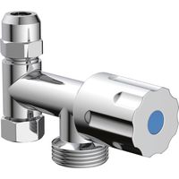 KIRCHHOFF GA-Zusatzventil, Chrom, 3/8"IG x 3/4"AG x 3/8"AG x 10 mmQ mit