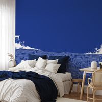 Papier peint panoramique Porquerolles, Blanc 225 x 250cm