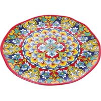 Ad Trend Vassoio Tondo Rian in Melamina D 40 Cm H 2 Cm Rosso Blu