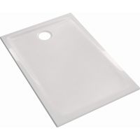 Geberit – Receveur de douche à encastrer 100 x 90 cm extra-plat – Émaillé 4 côtés – Pour bonde siphoïde 90 mm – Traitement Antigliss PN 18 – 726900000AG3
