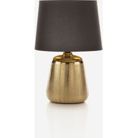 Keramik-Tischlampe mit Stoffschirm Raquel - Gold