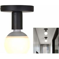 Industriel Plafonnier Industrielle Vintage métal Suspension Luminaire,Plafonnier Fer forge Mini plafonnier créatif moderne,pour Entrée,Porche,Couloir,Grenier,allée,Salle à Manger.(noir)-(Sans Ampoule)