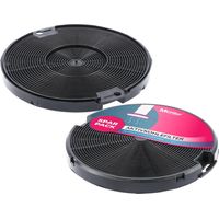 Lot de 2 Filtre à charbon actif, Diamètre 150 mm, Fixation baïonnette, Pour hotte aspirante AEG IKEA Faber