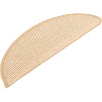vidaXL Stair Mats 15 pcs 65x21x4 cm Cream Half Round Large