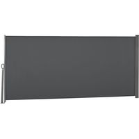 Toldo latéral rétractil 300x160 cm gris protection solaire balcon terrasse enroulable