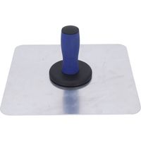 Aluminum plastering board with rubber handle, plastering board holder, suitable for cement, mortar, gypsum board, and other plastering materials (11.8 inches x 11.8 inches)