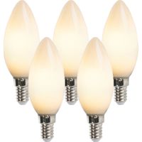 QAZQA Set of 5 E14 LED Candle Bulbs B35 2W 180lm 2350K