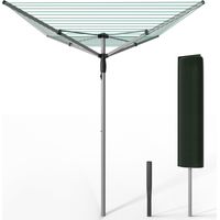 Vounot – Étendoir à linge extérieur rotatif 45m – Housse imperméable – Charge max 30kg – Structure métallique robuste – Rotation 360°
