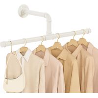 Wandgarderobe, 1 Stück, 51 cm, abnehmbar, für Wohn- oder Schlafzimmer, weiß