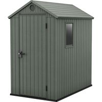 Keter – Abri de jardin en polypropylène 130x192x198 cm – Ventilation intégrée – Plancher inclus – Assemblage simple et rapide