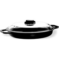 Risoli Sartén Induction 32 Cm Con Tapa Aluminio Fundido Antiadherente Titanio 2 Asas